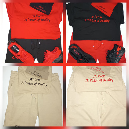 AVoR Embroidered Short Sets w/beanie