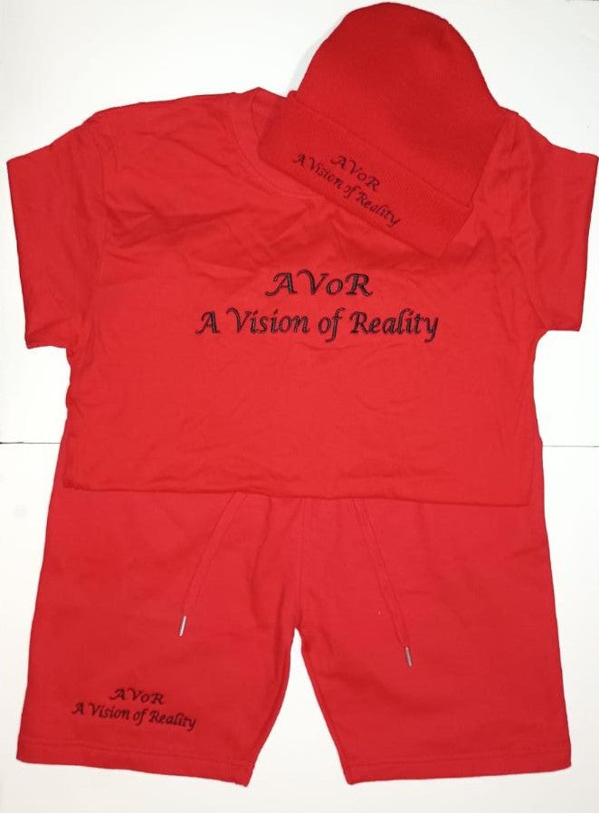 AVoR Embroidered Short Sets w/beanie